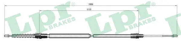 Handler.Part Cable, parking brake LPR C0001B 1