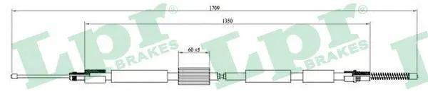 Handler.Part Cable, parking brake LPR C0003B 1