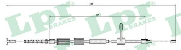 Handler.Part Cable, parking brake LPR C0016B 1