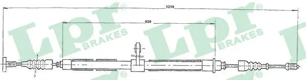 Handler.Part Cable, parking brake LPR C0019B 1