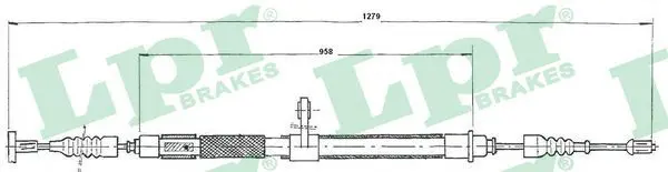 Handler.Part Cable, parking brake LPR C0020B 1