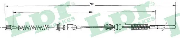 Handler.Part Cable, parking brake LPR C0028B 1