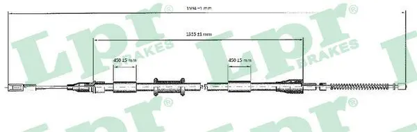 Handler.Part Cable, parking brake LPR C0038B 1