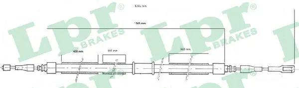 Handler.Part Cable, parking brake LPR C0039B 1