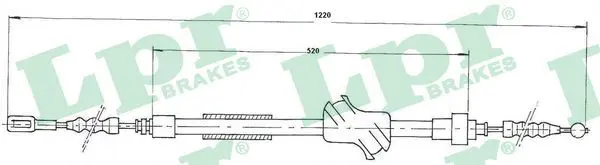 Handler.Part Cable, parking brake LPR C0041B 1