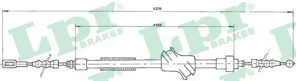 Handler.Part Cable, parking brake LPR C0044B 1