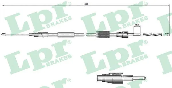 Handler.Part Cable, parking brake LPR C0047B 1