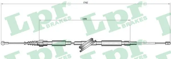 Handler.Part Cable, parking brake LPR C0048B 1