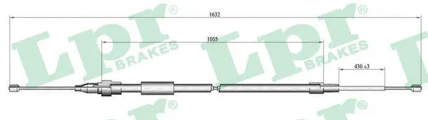 Handler.Part Cable, parking brake LPR C0063B 1