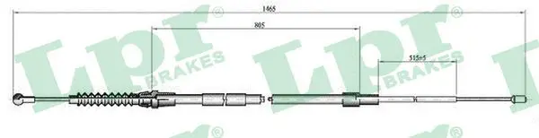 Handler.Part Cable, parking brake LPR C0064B 1