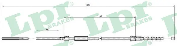 Handler.Part Cable, parking brake LPR C0083B 1