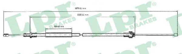 Handler.Part Cable, parking brake LPR C0092B 1