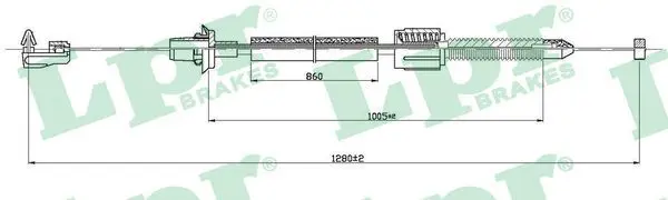 Handler.Part Accelerator cable LPR C0093A 1