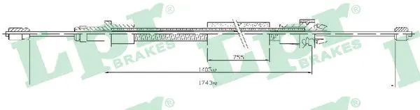 Handler.Part Cable, parking brake LPR C0093B 1