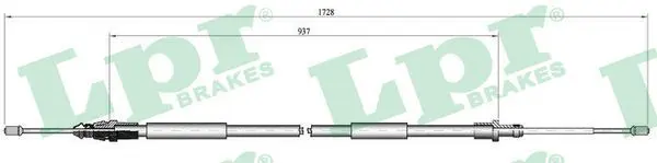 Handler.Part Cable, parking brake LPR C0097B 1