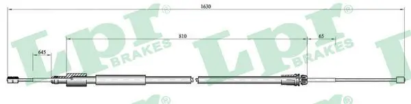 Handler.Part Cable, parking brake LPR C0098B 1