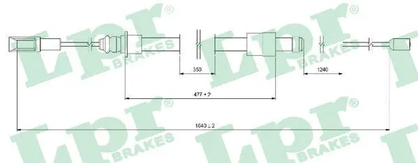 Handler.Part Cable, parking brake LPR C0101B 1