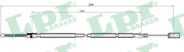 Handler.Part Cable, parking brake LPR C0103B 1