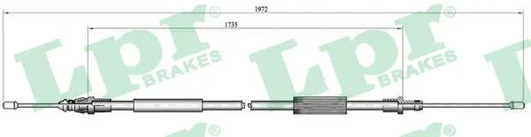 Handler.Part Cable, parking brake LPR C0107B 1