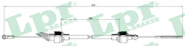 Handler.Part Clutch cable LPR C0108C 1