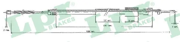 Handler.Part Cable, parking brake LPR C0121B 1