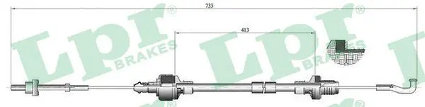 Handler.Part Clutch cable LPR C0126C 1