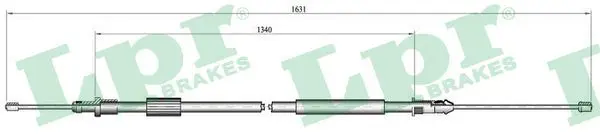 Handler.Part Cable, parking brake LPR C0127B 1