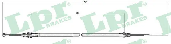 Handler.Part Cable, parking brake LPR C0130B 1