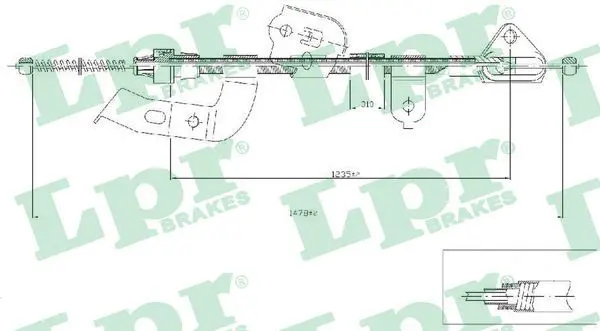 Handler.Part Cable, parking brake LPR C0133B 1