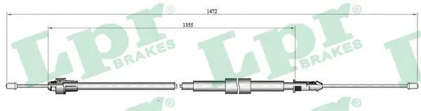 Handler.Part Cable, parking brake LPR C0139B 1