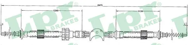 Handler.Part Cable, parking brake LPR C0145B 1