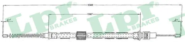 Handler.Part Cable, parking brake LPR C0147B 1