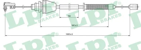 Handler.Part Accelerator cable LPR C0148A 1