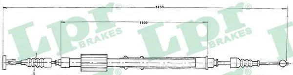 Handler.Part Cable, parking brake LPR C0155B 1