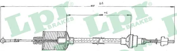 Handler.Part Clutch cable LPR C0159C 1