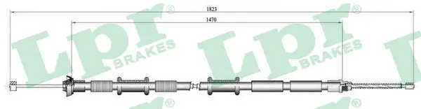 Handler.Part Cable, parking brake LPR C0167B 1