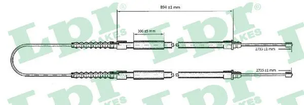 Handler.Part Cable, parking brake LPR C0174B 1