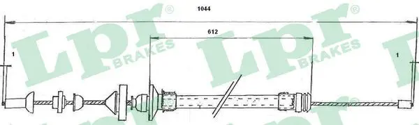 Handler.Part Clutch cable LPR C0176C 1