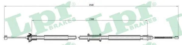 Handler.Part Cable, parking brake LPR C0184B 1