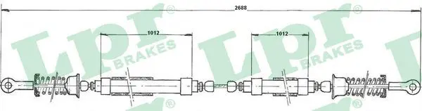 Handler.Part Cable, parking brake LPR C0196B 1