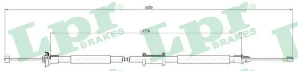 Handler.Part Cable, parking brake LPR C0197B 1