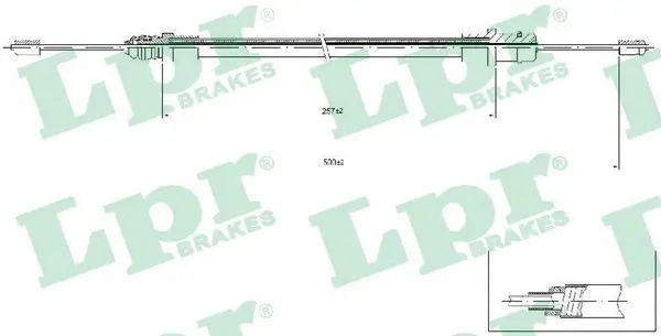 Handler.Part Cable, parking brake LPR C0212B 1