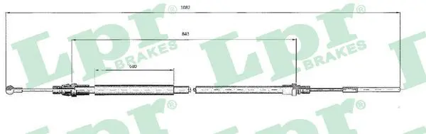 Handler.Part Cable, parking brake LPR C0214B 1