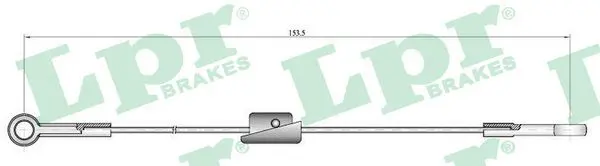 Handler.Part Cable, parking brake LPR C0222B 1