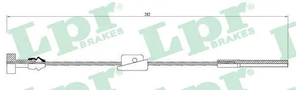 Handler.Part Cable, parking brake LPR C0231B 1