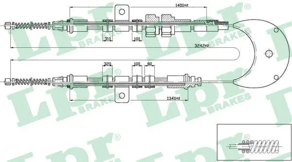 Handler.Part Cable, parking brake LPR C0241B 1