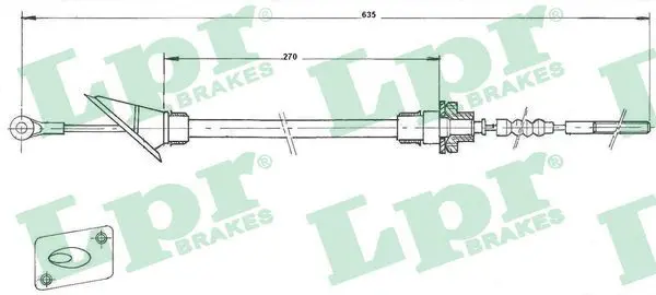 Handler.Part Clutch cable LPR C0245C 1