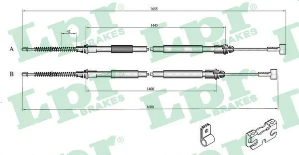 Handler.Part Cable, parking brake LPR C0246B 1