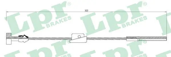 Handler.Part Cable, parking brake LPR C0247B 1