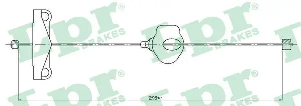 Handler.Part Cable, parking brake LPR C0261B 1